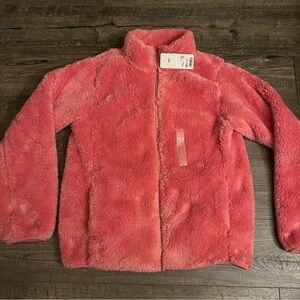 UNIQLO Kids Fluffy Yarn Fleece Full Zip Jacket Size 13Y in 11 PINK color